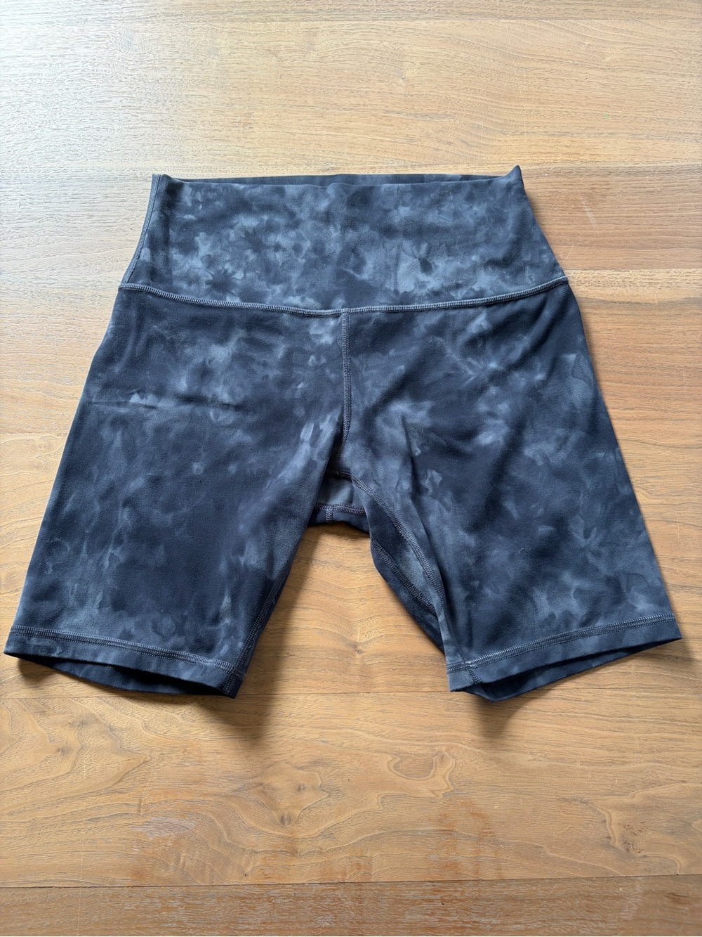 lululemon athletica Gray Tie-Dye High-Rise Bike Shorts
